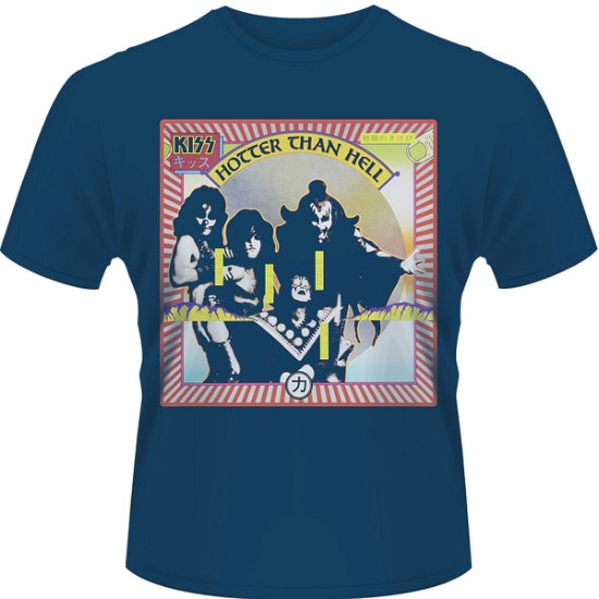 Cover for Kiss · Kiss: Hotter Than Hell (T-Shirt Unisex Tg. L) (CD) [size L] [Blue edition] (2015)