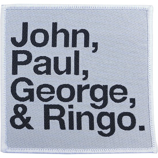 Cover for The Beatles · The Beatles Standard Printed Patch: John, Paul, George, Ringo Black on White (Patch)