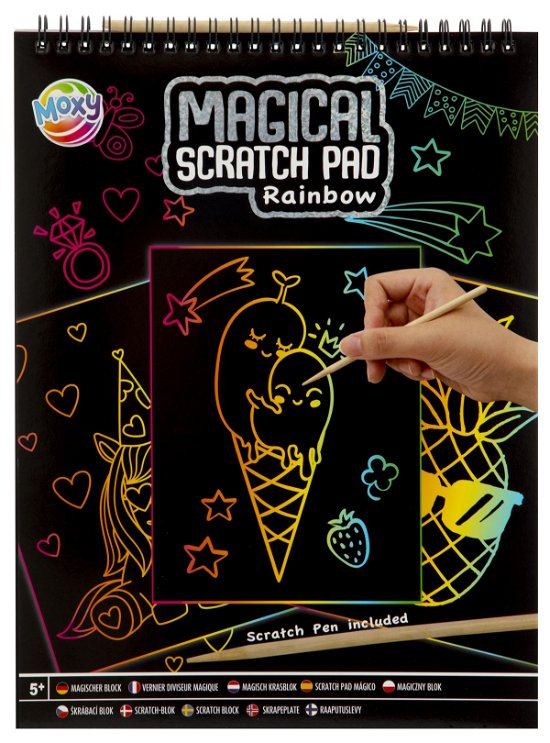Cover for Moxy · Magical Scratch Pad A4 - Rainbow (Legetøj)