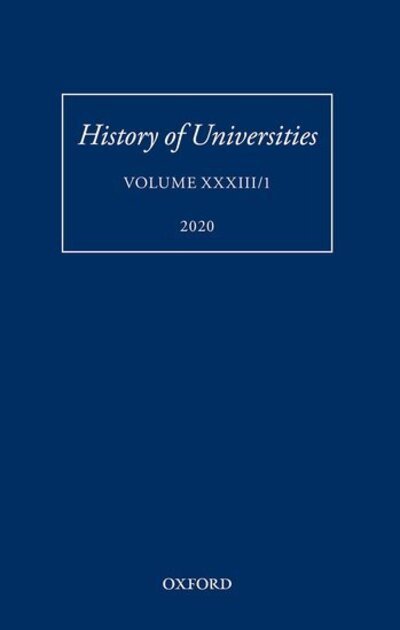 Cover for History of Universities: Volume XXXIII/1 - History of Universities Series (Gebundenes Buch) (2020)