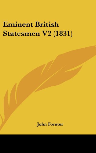 Cover for John Forster · Eminent British Statesmen V2 (1831) (Hardcover Book) (2008)