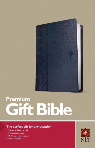 Cover for Tyndale · Premium Gift Bible NLT (Red Letter, LeatherLike, Blue) (Bog) (2022)
