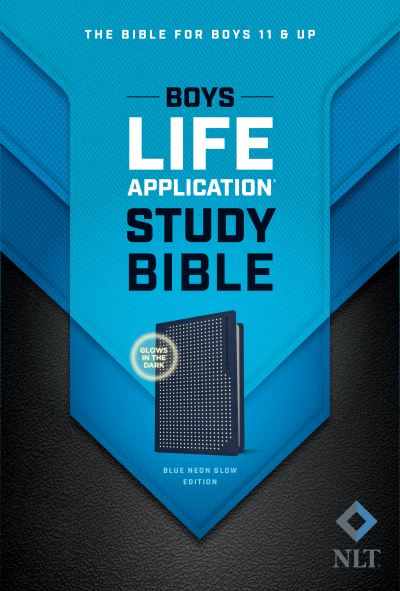 Cover for Tyndale · NLT Boys Life Application Study Bible, Blue / Neon / Glow (Leather Book) (2021)