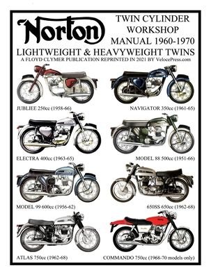 Cover for Floyd Clymer · NORTON 1960-1970 LIGHTWEIGHT AND HEAVYWEIGHT TWIN CYLINDER WORKSHOP MANUAL 250cc TO 750cc. INCLUDING THE 1968-1970 COMMANDO (Paperback Bog) (2021)
