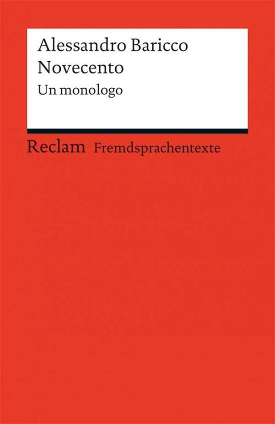Cover for Alessandro Baricco · Reclam UB 19842 Baricco.Novecento (Bog)