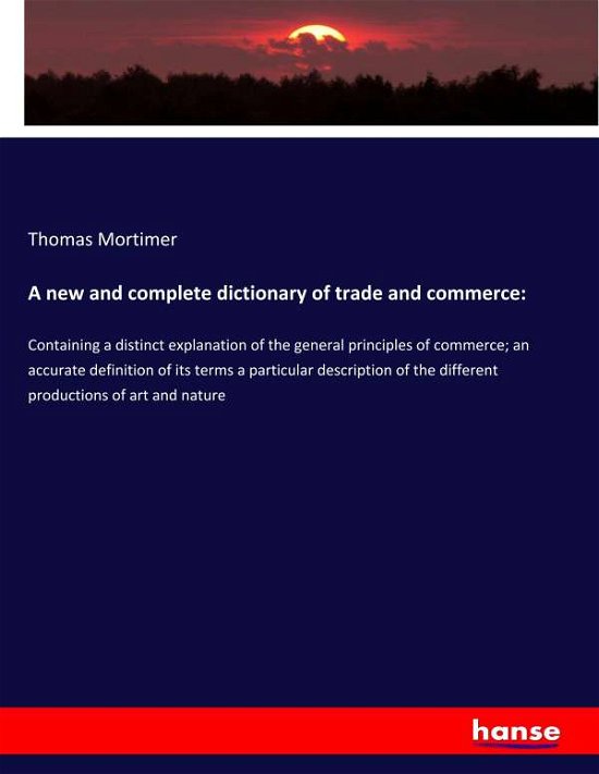 Cover for Mortimer · A new and complete dictionary (Bok) (2019)
