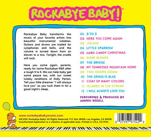 Lullaby Renditions of Dolly Parton - Rockabye Baby! - Musiikki - Rockabye Baby Music - 0027297975422 - perjantai 30. heinäkuuta 2021