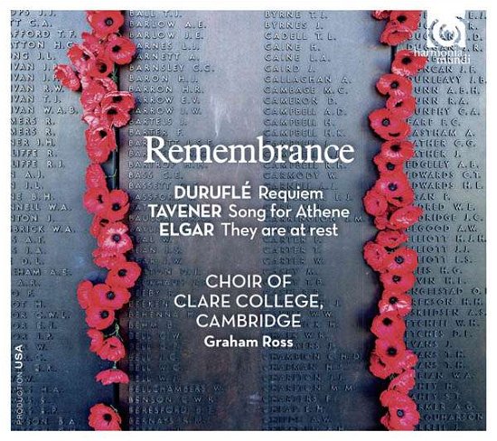 Remembrance - Choir of Clare College Cambridge  Ross - Musik - HARMONIA MUNDI - 0093046765422 - 21 oktober 2016