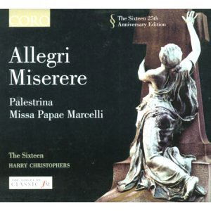 Cover for Sixteen / Harry Christophers · Allegri: Miserere (CD) (2003)