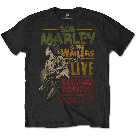 Bob Marley Unisex T-Shirt: Rastaman Vibration Tour 1976 - Bob Marley - Marchandise - Bravado - 5055979967422 - 12 décembre 2016