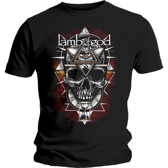 Lamb Of God Unisex T-Shirt: All Seeing Red - Lamb Of God - Mercancía -  - 5056170639422 - 