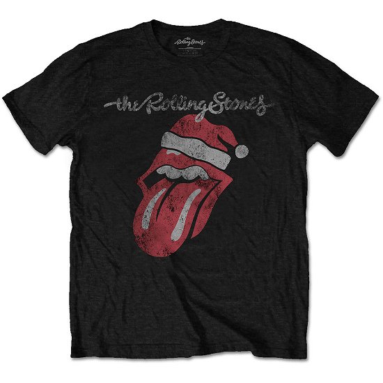 Cover for The Rolling Stones · The Rolling Stones Unisex T-Shirt: Santa Lick (T-shirt) [size S] [Black - Unisex edition]