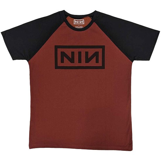 Nine Inch Nails Unisex Raglan T-Shirt: Classic Logo - Nine Inch Nails - Mercancía -  - 5056737210422 - 