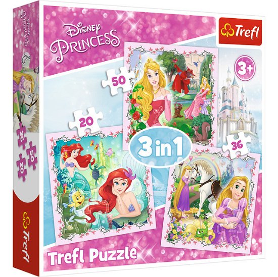 Trefl 3 in 1 Puzz Disney Princess - Trefl 3 in 1 Puzz Disney Princess - Board game - ABGEE - 5900511348422 - 