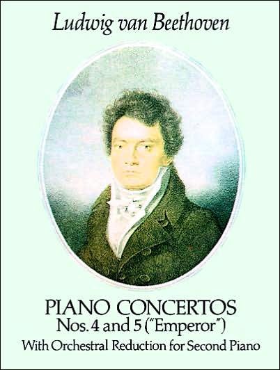 Cover for Ludwig Van Beethoven · Piano Concertos Nos. 4 and 5 (&quot;emperor&quot;): with Orchestral Reduction for Second Piano (Dover Music for Piano) (Paperback Book) (2013)