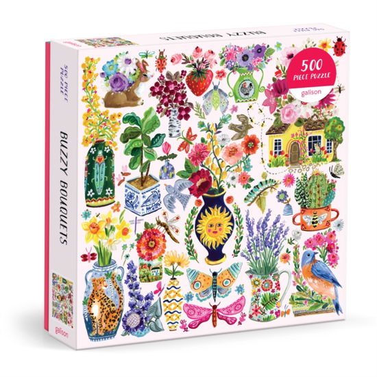 Cover for Galison · Buzzy Bouquets 500 Piece Puzzle (GAME) (2025)