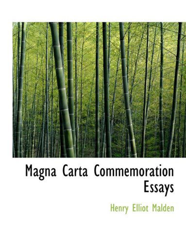 Cover for Henry Elliot Malden · Magna Carta Commemoration Essays (Hardcover Book) (2009)
