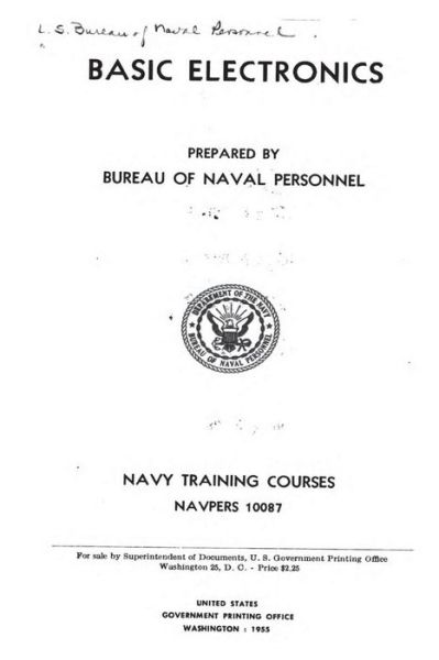 Cover for Bureau of Nav Bureau of Naval Personnel · Basic Electronics (Paperback Book) (2015)