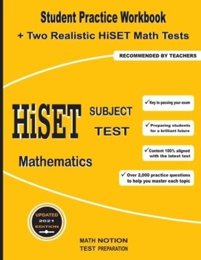Cover for Michael Smith · HiSET Subject Test Mathematics (Paperback Book) (2021)