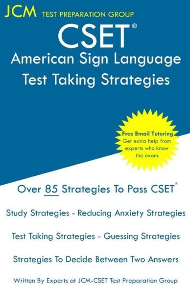 Cover for JCM-CSET Test Preparation Group · CSET American Sign Language - Test Taking Strategies (Paperback Book) (2019)