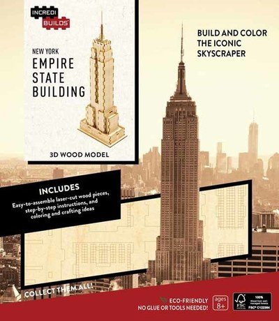 IncrediBuilds: New York: Empire State Building 3D Wood Model - Incredibuilds - Insight Editions - Libros - Insight Editions - 9781682980422 - 1 de marzo de 2019