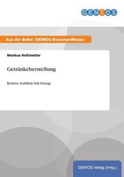 Cover for Markus Hofstetter · Getrankeherstellung (Paperback Book) (2015)