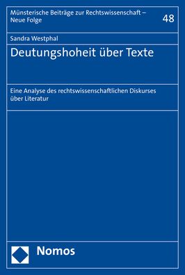 Cover for Westphal · Deutungshoheit über Texte (Book) (2019)