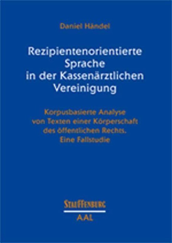 Cover for Handel · Rezipientenorientierte Sprache (Book)