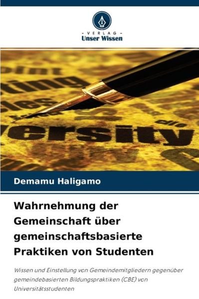Cover for Demamu Haligamo · Wahrnehmung der Gemeinschaft uber gemeinschaftsbasierte Praktiken von Studenten (Paperback Book) (2021)