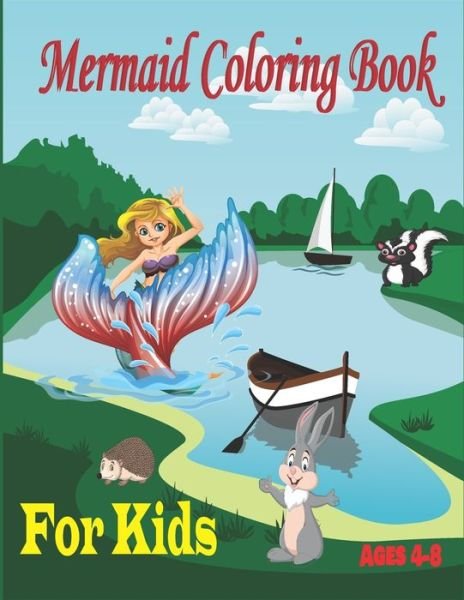 Cover for Tfatef Toura · Mermaid Coloring Book for Kids Ages 4-8 (Paperback Bog) (2021)