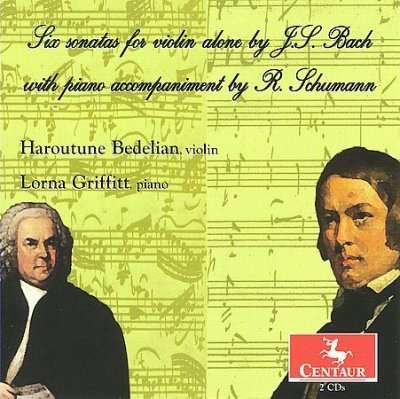 Six Sonatas for Violin Alone with Piano - Bach,j.s. / Schumann / Bedelian / Griffitt - Musikk - CENTAUR - 0044747290423 - 24. februar 2009