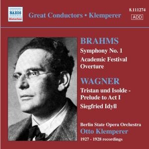 Sinfonie 1/Akad.Festouvertüre - Klemperer,Otto / BSOO - Musiikki - Naxos Historical - 0747313327423 - perjantai 1. helmikuuta 2008