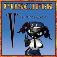 Cover for Puscifer · V is for Vagina (Black / White Smoke) (LP) [Coloured edition] (2023)