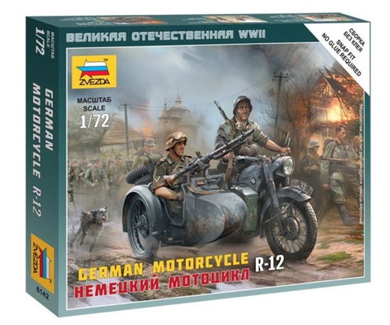 Cover for Zvezda · ZVEZDA - 1/72 German Motorcycle R-12 (Legetøj)