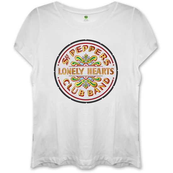 Cover for The Beatles · The Beatles Ladies T-Shirt: Sgt Pepper (Skinny Fit) (T-shirt) [size S] [White - Ladies edition]