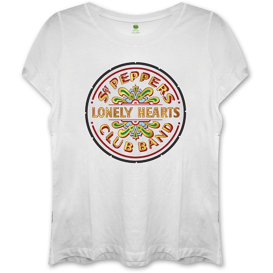 Cover for The Beatles · The Beatles Ladies T-Shirt: Sgt Pepper (Skinny Fit) (T-shirt) [size S] [White - Ladies edition]