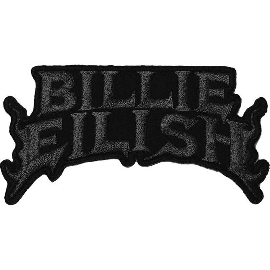 Billie Eilish Standard Woven Patch: Flame Black - Billie Eilish - Marchandise -  - 5056368633423 - 