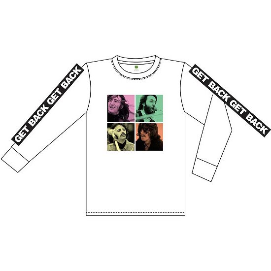 Cover for The Beatles · The Beatles Unisex Long Sleeve T-Shirt: Get Back Studio Shots (Sleeve Print) (Bekleidung) [size M] [White - Unisex edition]