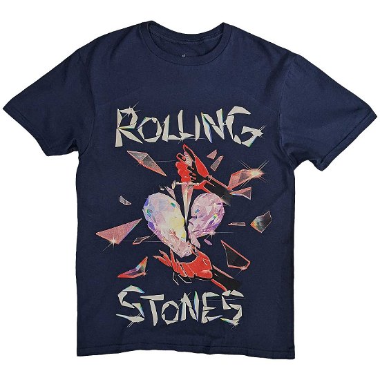 The Rolling Stones Unisex T-Shirt: Hackney Diamonds Heart - The Rolling Stones - Marchandise -  - 5056737200423 - 