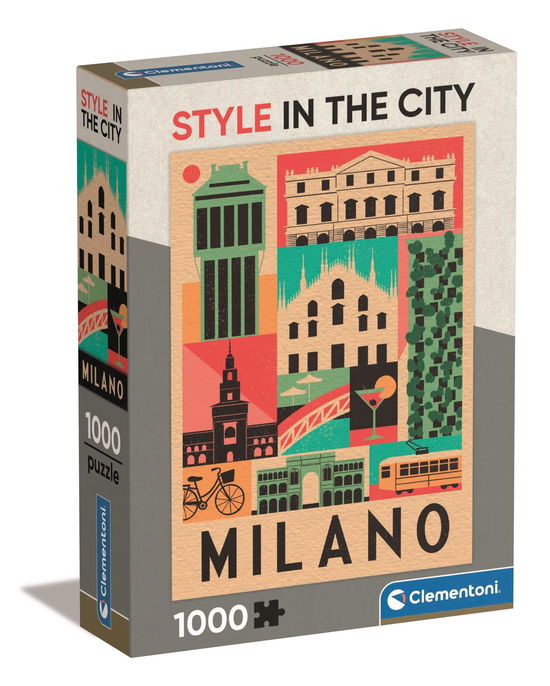 Style In The City - Milano (Compact Box 1000 stukjes) - Style In The City - Jogo de tabuleiro - Clementoni - 8005125398423 - 1 de maio de 2024