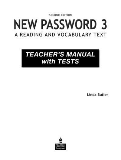 Cover for Linda Butler · New Password 3 Teacher's Manual (Paperback Book) (2009)