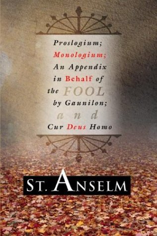 Cover for Anselm · Proslogium; Monologium; (Paperback Book) (2003)