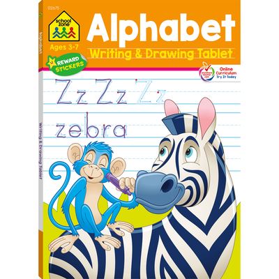 Cover for School Zone · School Zone Alphabet Writing &amp; Drawing Tablet Workbook (Paperback Book) (2019)