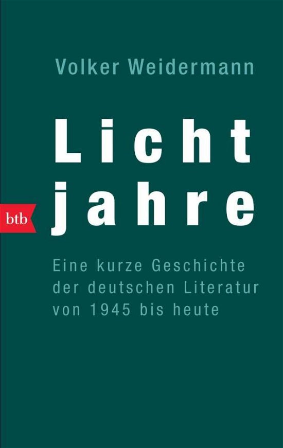 Cover for Volker Weidermann · Btb.73642 Weidermann.lichtjahre (Bog)