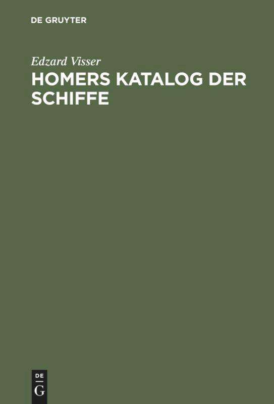 Cover for Visser · Homers Katalog der Schiffe (Buch) (1997)