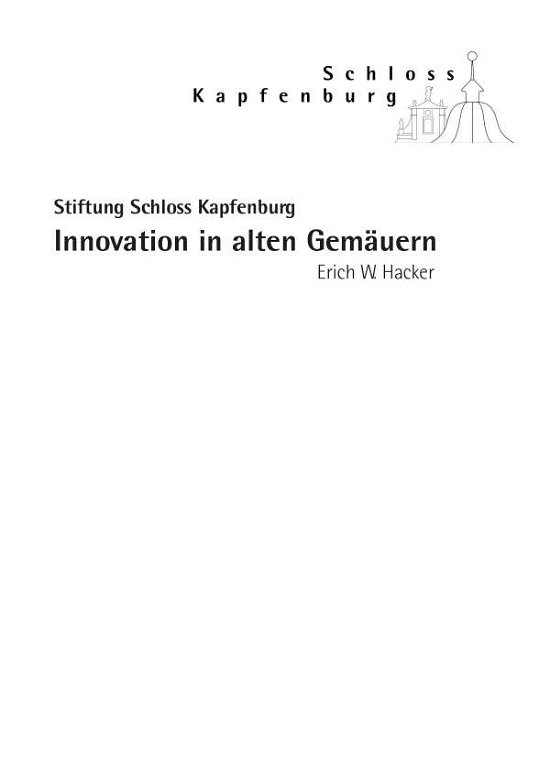Cover for Hacker · Innovation in alten Gemäuern (Buch)
