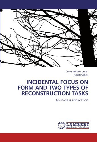 Cover for Hasan Çekiç · Incidental Focus on Form and Two Types of Reconstruction Tasks: an In-class Application (Taschenbuch) (2011)