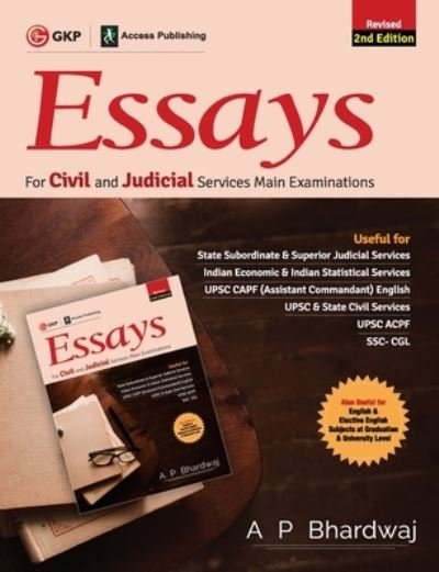 Cover for A P Bhardwaj · Essays for Civil and Judicial Services (Pocketbok) (2020)