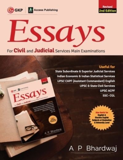 Cover for A P Bhardwaj · Essays for Civil and Judicial Services (Paperback Book) (2020)