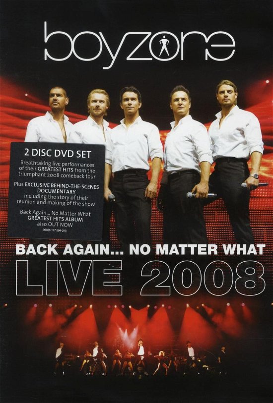 Cover for Boyzone · Live 2008: Back Again... No Matter What (DVD) (2008)